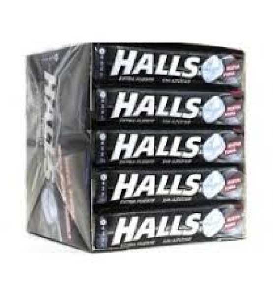 Gomas Tão Bom! Halls Preto Extra Forte Sem Açúcar 20 x 32g* Outros Rebuados