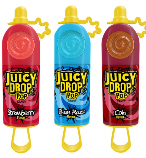 Gomas Tão Bom! Gelatina com Chupa Juicy Drop Expositor 14 Uni Ver